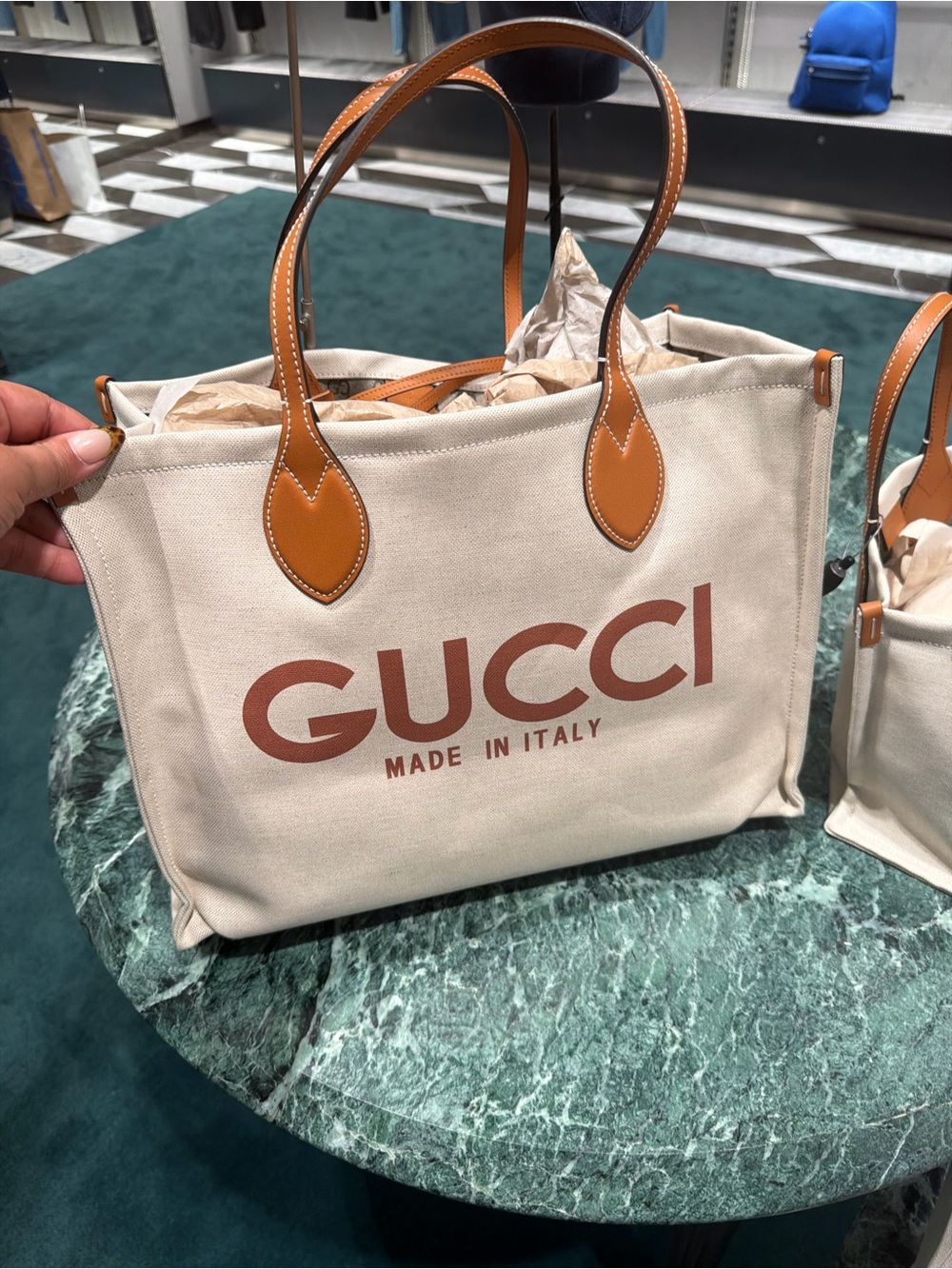 Gucci Lido Beige Canvas Tote REVERSIBLE!! 2n1
Bag!!